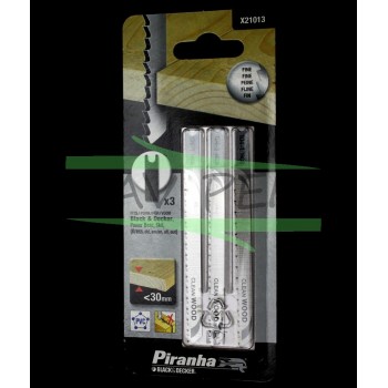 Piranha X21023 Lot de 3 Lames de scie sauteuse pour bois 100 mm 