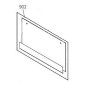Vitre de façade avec bandeau inox pour cuisinière AIRLUX CC902GIX