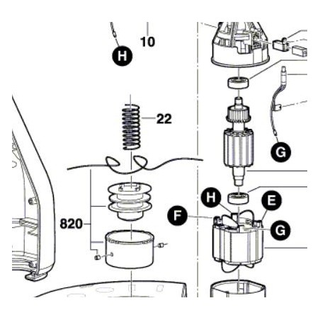 Ressort de bobine coupe-bordure SKIL 0730