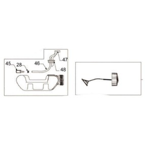 Réservoir essence débroussailleuse RYOBI RBC254FC - 5131008377