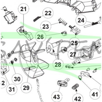 Entretoise de ventilateur souffleur RYOBI RBV1840