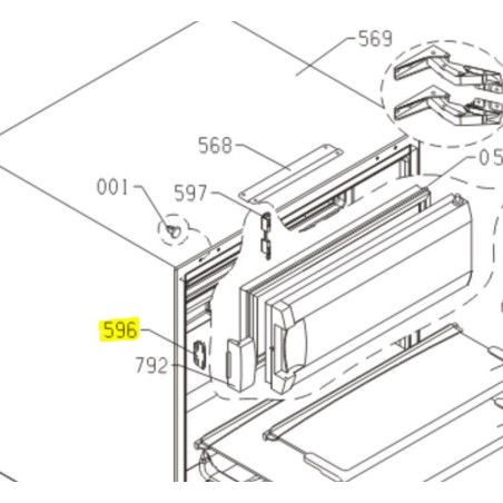 Fermeture de porte réfrigérateur AIRLUX ART130A