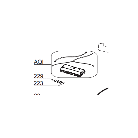 Clavier commande hottes GLEM GHP670 - GHP970. SAV PEM pièces détachées