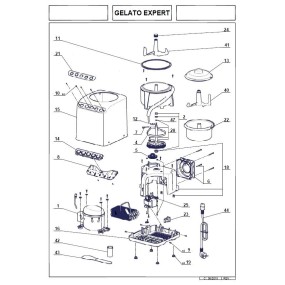 Moteur 503815 pour machine à glace MAGIMIX GELATO EXPERT