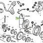 Couronne porte charbons perceuses BOSCH PSB500RE - GSB18-2RE