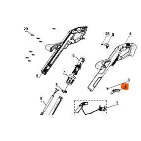 Gachette pour coupe bordure Black & Decker BESTA525 / ST1823B