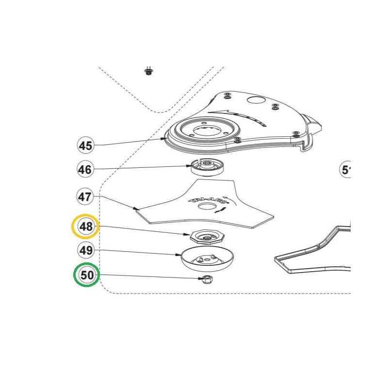 Rondelle débroussailleuses RYOBI RXBC01, RBC18X20B4, RBC18X20B4, OBC1820B