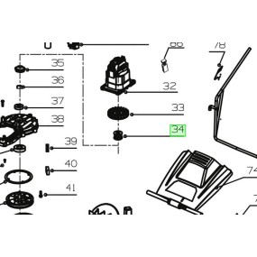 Poulie de sortie moteur tondeuses à gazon RYOBI RLM3313
