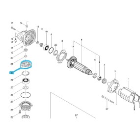 Pignon de renvoi d'angle meuleuse MAKITA GA4530R - GA5034