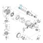 Pignon sortie moteur meuleuses MAKITA GA9060 - GA9071