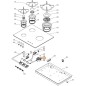 Support injecteur Z0103511 tables de cuisson AIRLUX AV635BK, AV635HBK
