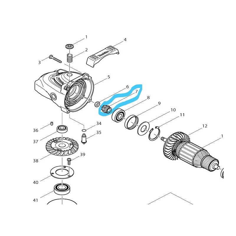 Pignon de sortie moteur meuleuses MAKITA GA9020 - MT903