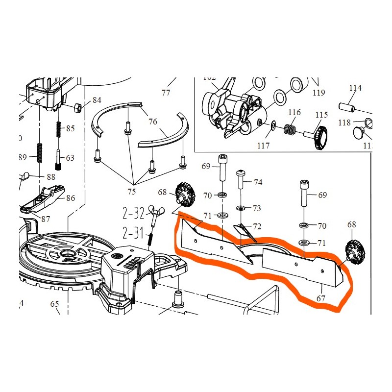 Butée pour scie à onglet de marque BLACK & DECKER BES701
