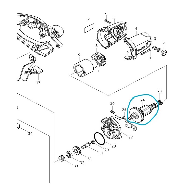 Induit pour scie circulaire MAKITA DSS501