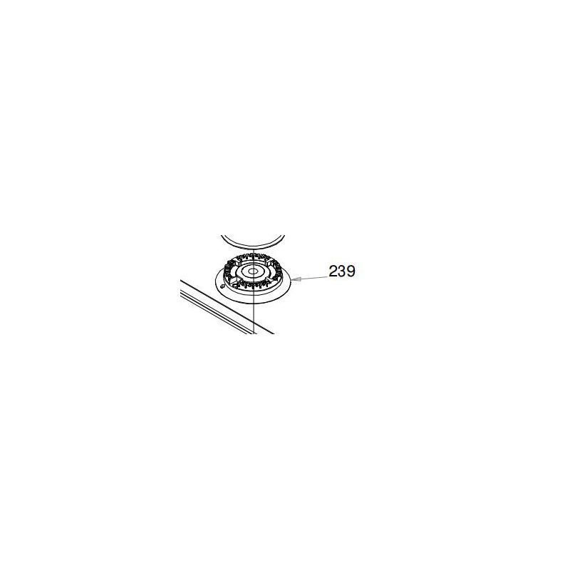 Couronne brûleur Z01A73 GLEM GTL64AIX, GTL64AIXA, GTL64AIXGN, GTL64AWH
