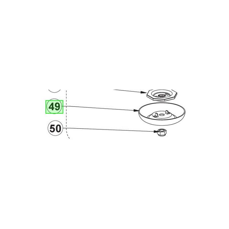Bol lame débroussailleuse RYOBI RBC36 - RBC430 - RBC18 - OBC1820B Bol lame débroussailleuse RYOBI RBC36 - RBC430 - RBC18 - OBC1820B