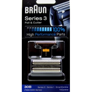 Grille et couteau 30B pour rasoirs BRAUN Combi-pack 7000 series 3 smart control,